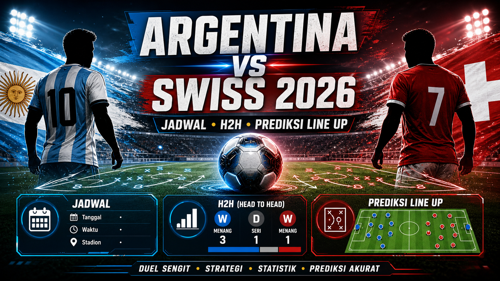 Argentina vs Swiss 2026: Jadwal, H2H, dan Prediksi Line Up - argentina