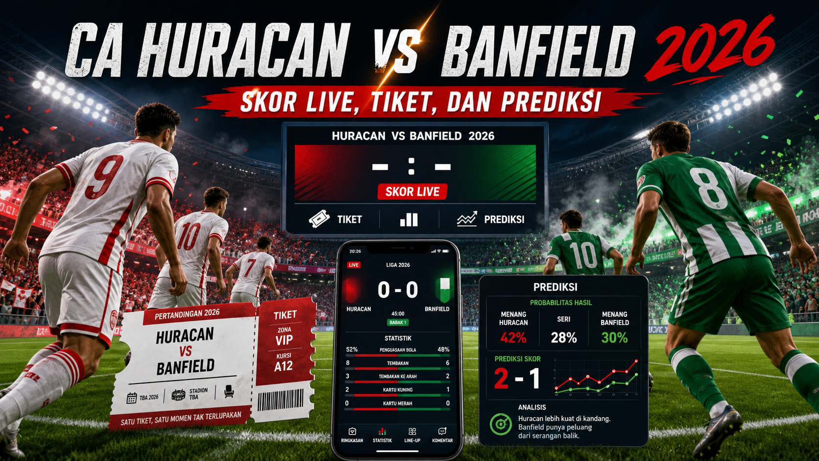 CA Huracan vs Banfield 2026: Skor Live, Tiket, dan Prediksi - huracan
