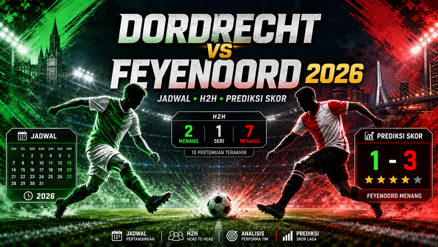 Dordrecht vs Feyenoord 2026: Jadwal, H2H, Prediksi Skor Laga - feyenoord