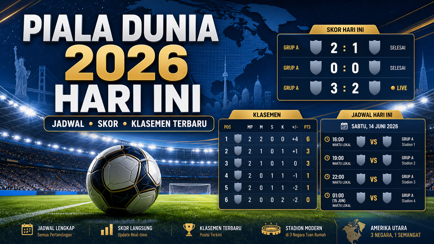 piala - Piala Dunia 2026 Hari Ini: Jadwal, Skor, Klasemen Terbaru
