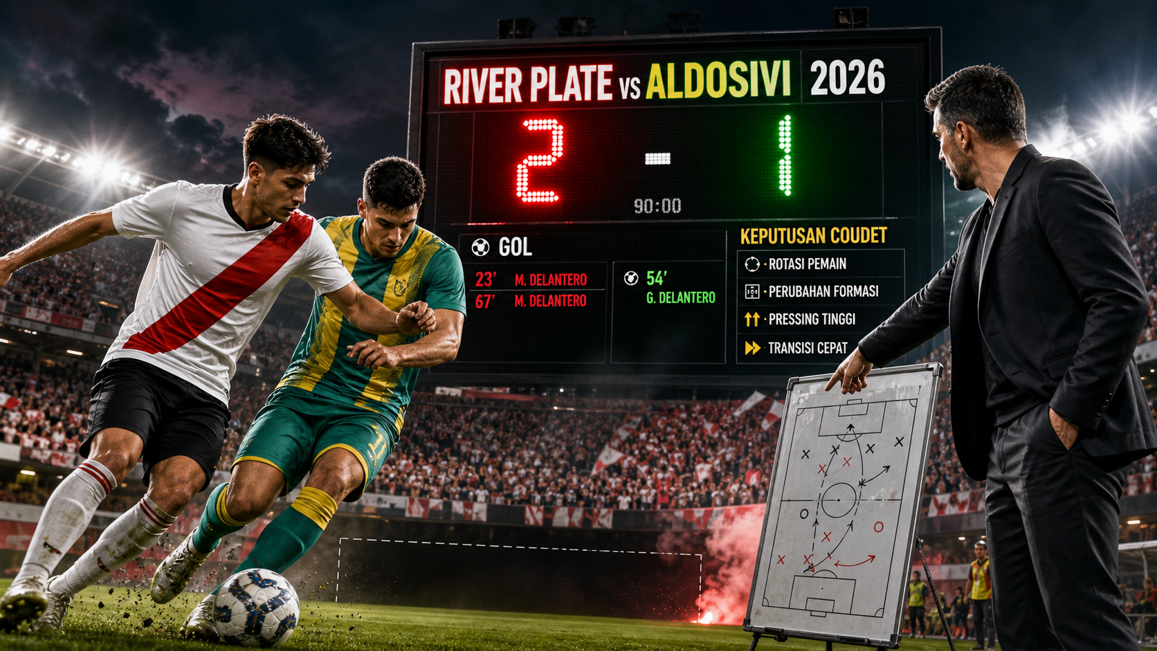 River Plate vs Aldosivi 2026: Skor, Gol, dan Keputusan Coudet - river