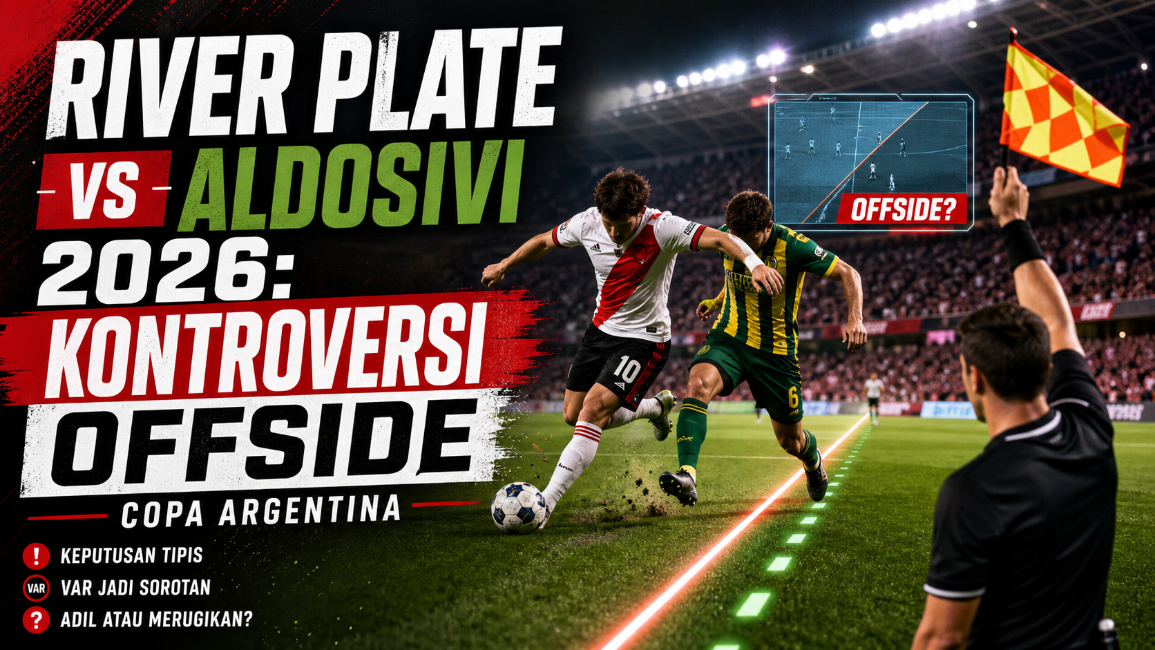 river - River Plate vs Aldosivi 2026: Kontroversi Offside Copa Argentina