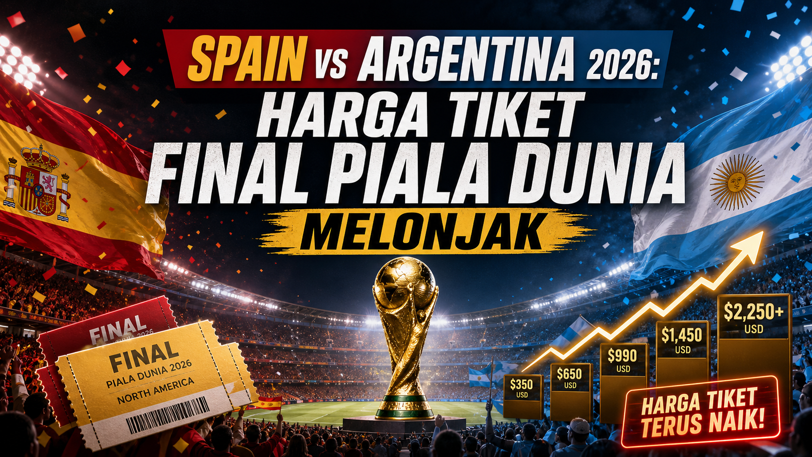 spain - Spain vs Argentina 2026: Harga Tiket Final Piala Dunia Melonjak
