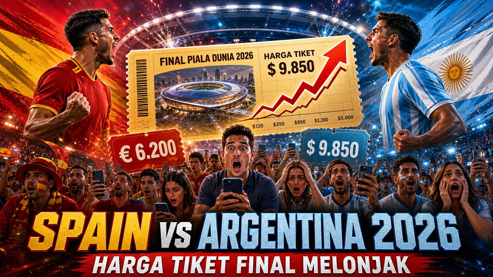 Spain vs Argentina 2026: Harga Tiket Final Piala Dunia Melonjak - spain