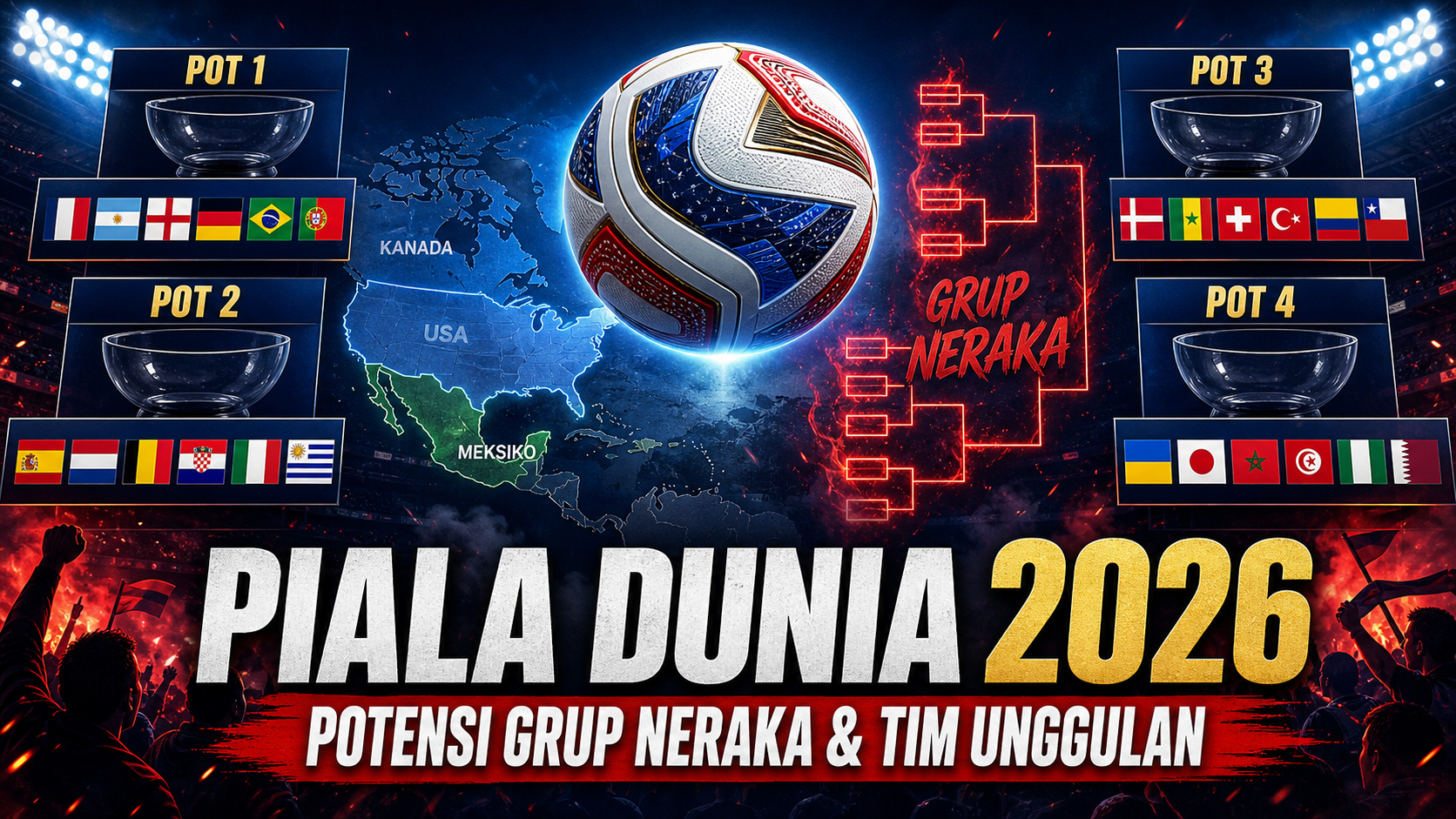 Bola Piala Dunia 2026: Potensi Grup Neraka dan Tim Unggulan Terbaru - piala