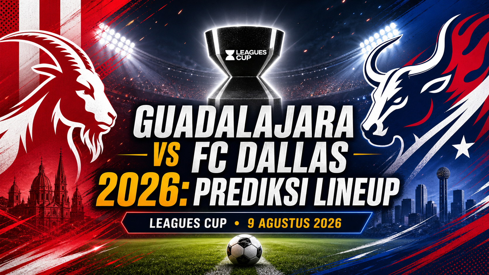 chivas - Guadalajara vs FC Dallas 2026: Prediksi Lineup Leagues Cup 9 Agustus