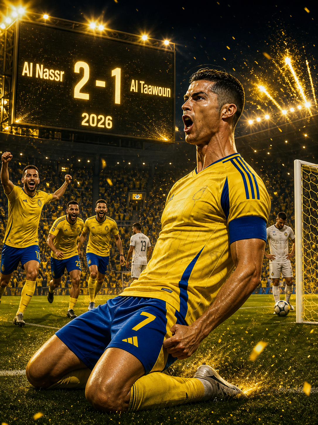 Cristiano Ronaldo Penentu Al Nassr Comeback 2-1 atas Al Taawoun 2026 - ronaldo