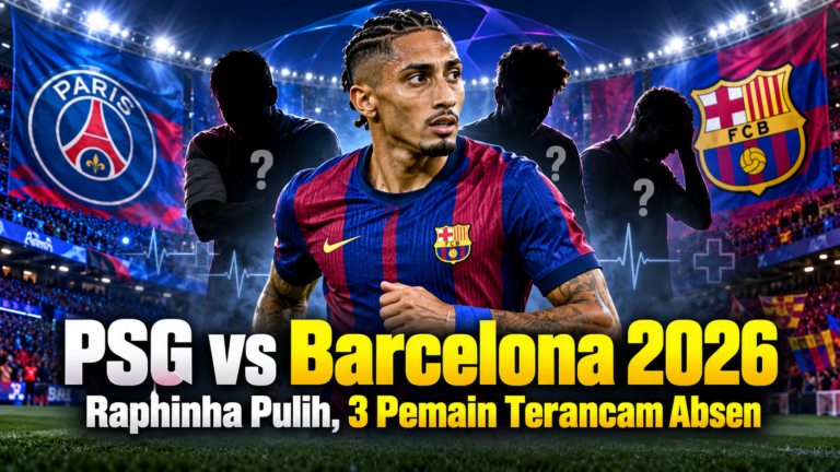 barcelona - PSG vs Barcelona 2026: Raphinha Pulih, 3 Pemain Terancam Absen