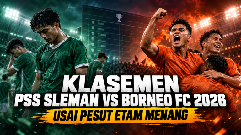 pss - Klasemen PSS Sleman vs Borneo FC 2026 Usai Pesut Etam Menang