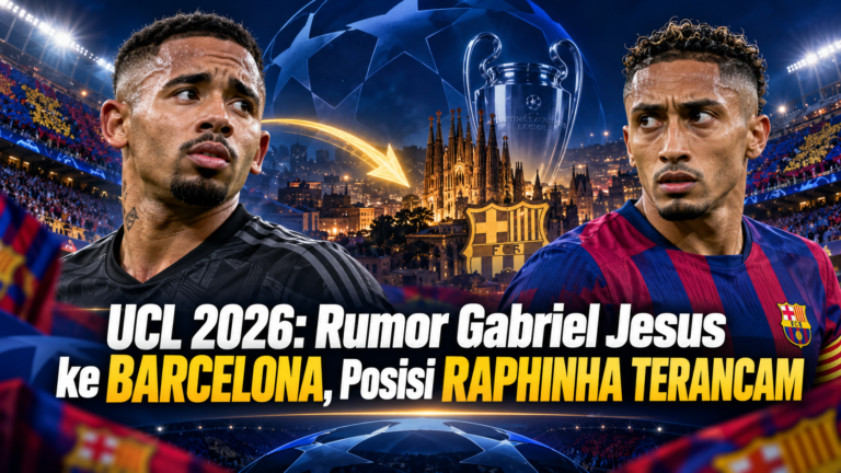ucl - UCL 2026: Rumor Gabriel Jesus ke Barcelona, Posisi Raphinha Terancam